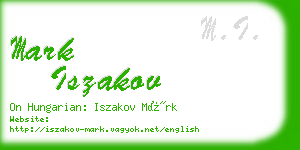 mark iszakov business card